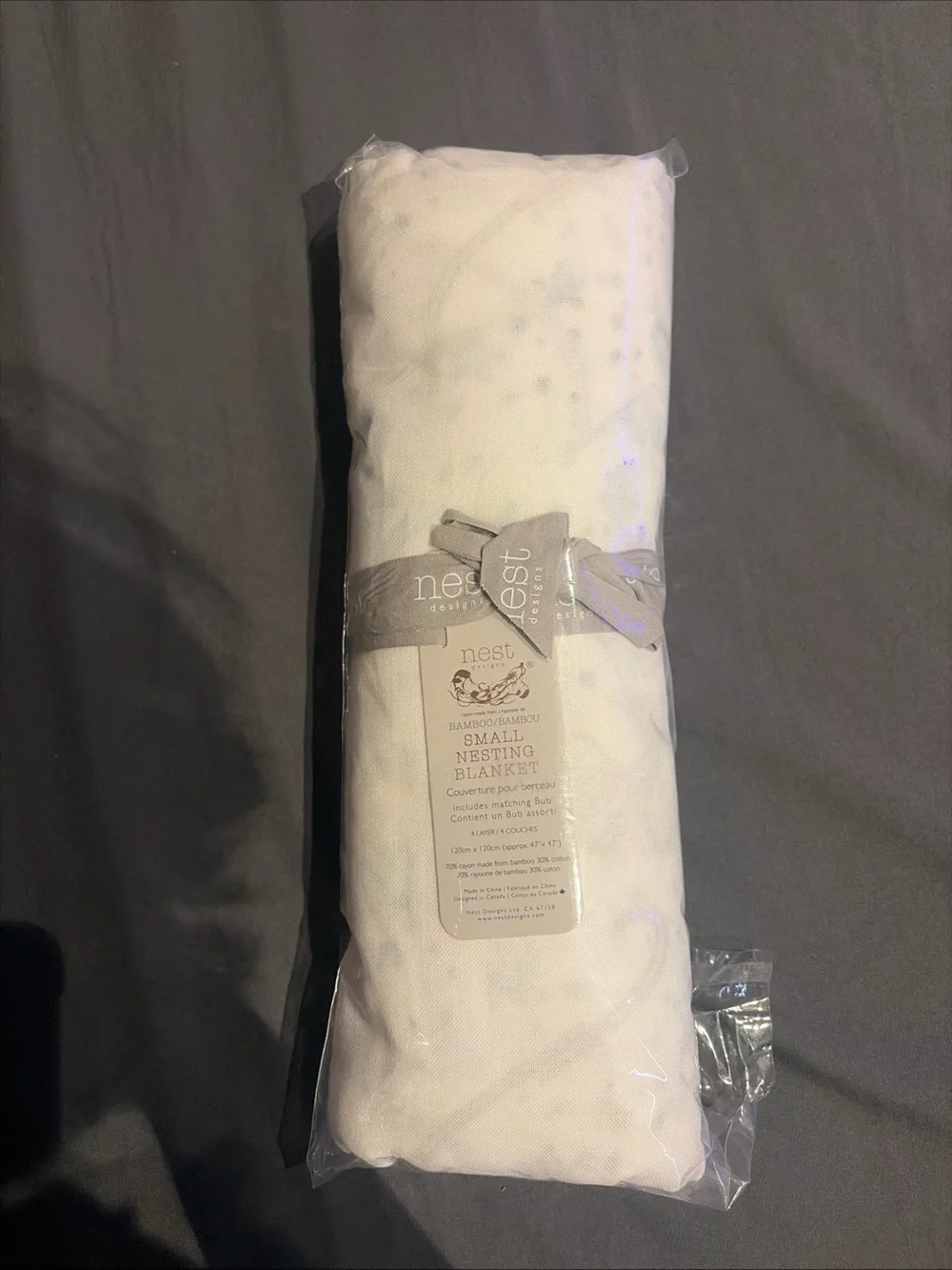 Nest Designs Bamboo Muslin Nook 4-Layer Nesting Baby Blanket - Stars White